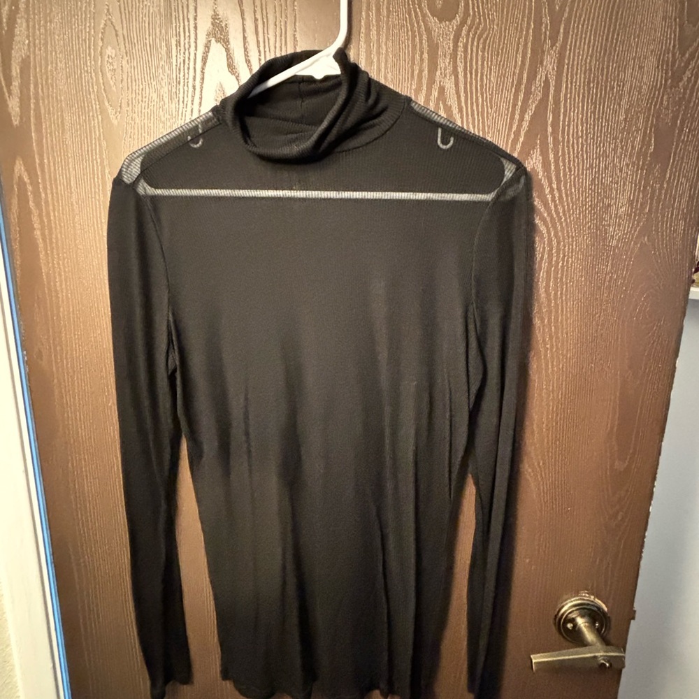 torrid Black Women’s Sheer Turtleneck Long-Sleeve